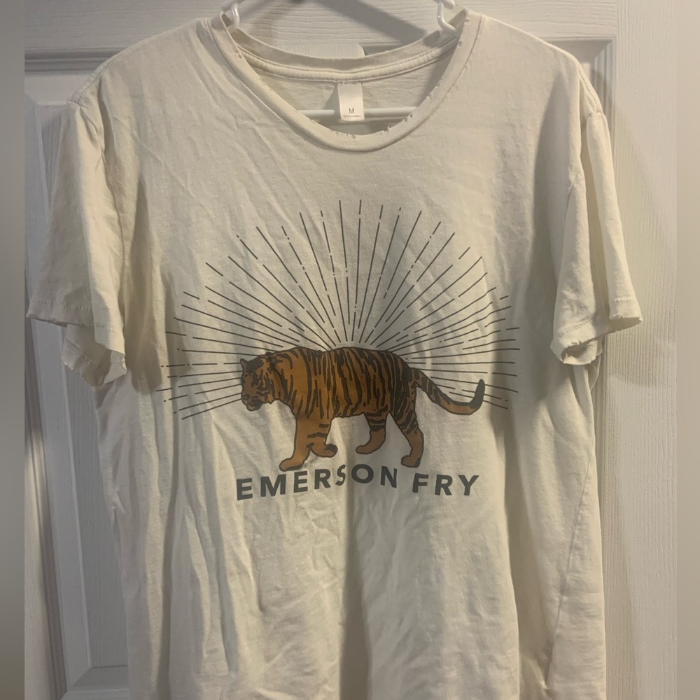 Emerson Fry, white tiger graphic tee